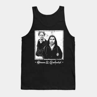 † Simon & Garfunkel --- Vintage Faded-Style Aesthetic † Tank Top